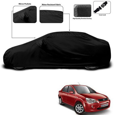 ANTHUB Car Cover For Ford Fiesta Classic (With Mirror Pockets)(Black)