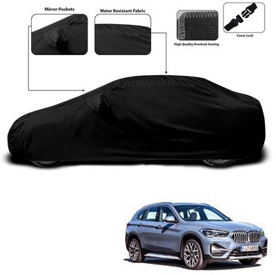 SEBONGO Car Cover For BMW X1 (With Mirror Pockets)(Black)
