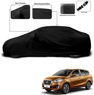 ANTHUB Car Cover For Nissan Go+ (With Mirror Pockets)(Black)