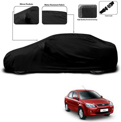 SEBONGO Car Cover For Ford Ikon (With Mirror Pockets)(Black)