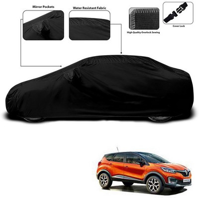 ANTHUB Car Cover For Renault Captur (With Mirror Pockets)(Black)