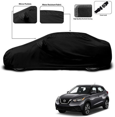 SEBONGO Car Cover For Nissan Kicks (With Mirror Pockets)(Black)