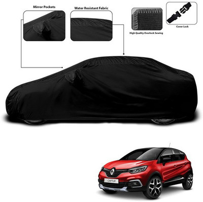 ANTHUB Car Cover For Renault Captur (With Mirror Pockets)(Black)