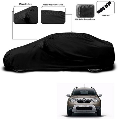 ANTHUB Car Cover For Renault Duster (With Mirror Pockets)(Black)