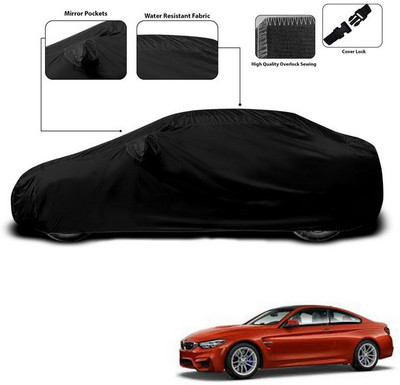 ANTHUB Car Cover For BMW M4 (With Mirror Pockets)(Black)