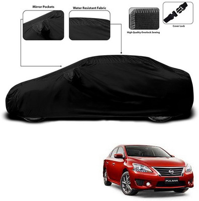 ANTHUB Car Cover For Nissan Pulsar (With Mirror Pockets)(Black)