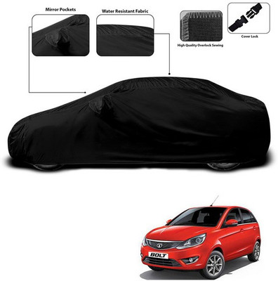 SEBONGO Car Cover For Tata Bolt (With Mirror Pockets)(Black)