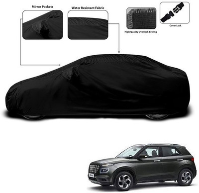ANTHUB Car Cover For Hyundai Venue (With Mirror Pockets)(Black)