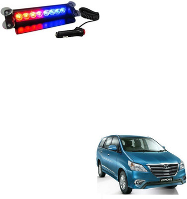 Auto Smart Look ASL2395	to_Smart_Look Car Waterproof 8 LED Red Blue Police Flashing Light for Toyota Innova Car Fancy Lights(Red, Blue)