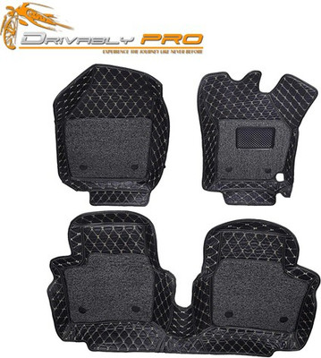 Drivably pro Leather 7D Mat For  Maruti New Dzire(Black)