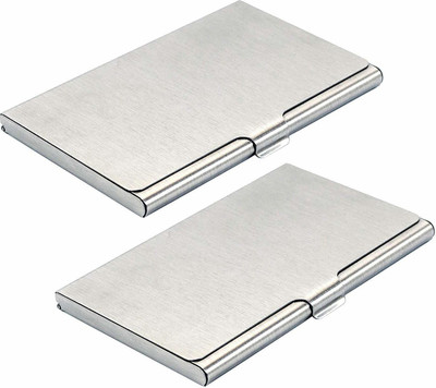 JSMSH 3 Card Holder(Set of 2, Silver)