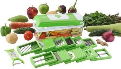 Rudra Enterprise 12 in 1 Quick Vegetable & Fruit Chopper (6 Slicing & Grating Blades, Vegetable & Fruit Grater & Slicer(1 Chopper set)