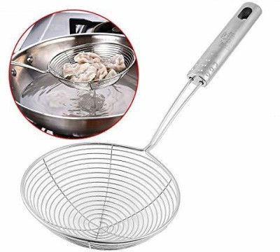 Alliance Spider Multi Functional Filter Spoon Oil Fry Strainer, Deep Fry Strainer, Deep Fry Colander Strainer(Silver Pack of 1)