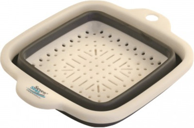 Naptick Collapsible Colander(White, Grey Pack of 2)