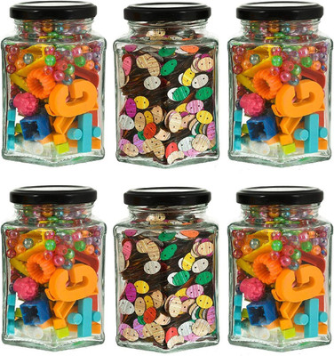 otak Glass Utility Container  - 255 ml(Pack of 6, Clear)