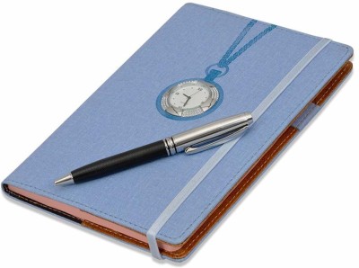 COI Blue Diary | Daily Journal A5 Planner for Teachers & Students with Clock & Pen… A5 Diary RULED 180 Pages(Blue)