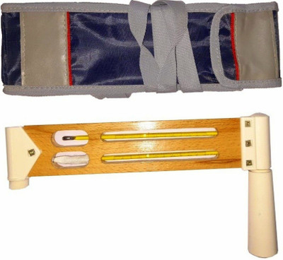 Divinext Zeal England Sling or Whirling Psychrometer Centigrade type + Carrying Bag & Chart Wood Body Pin-Type Analog Moisture Measurer(150 mm)