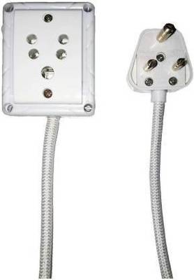 ZOLDYCK (9 Meter Wire) 6A 1 Sockets Power Extension with Wire Cloth Corded, Anchor Socket and Plug 6 A Three Pin Socket
