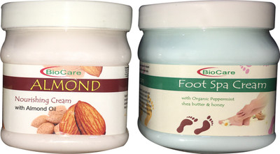 BIOCARE ALMOND AND FOOT SPA CREAM PACK OF 2(1000 ml)