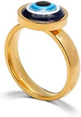 KUNDLI GEMS Evil eye Stone Ring Natural Protection evil eye stone For men & women Stone Crystal Gold Plated Ring