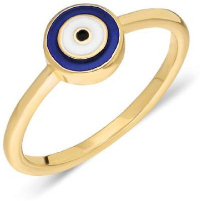 RATAN BAZAAR natural Evil eye stone Ring evil Protection stone for unisex Stone Crystal Gold Plated Ring