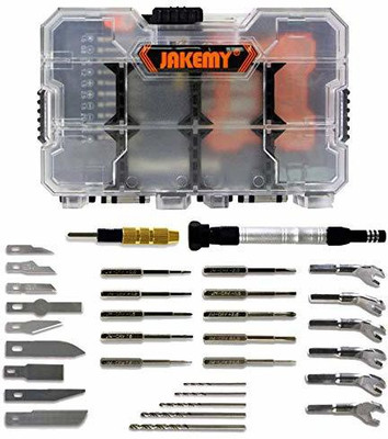JAKEMY 34 In 1 Multi-functional Screwdriver tool set, carving knife kit, DIY repair tool set with Mini Storage Box - JM-8158 Screwdriver Bit Set