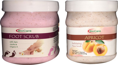 BIOCARE FOOT SCRUB AND APRICOT (PACK OF 2) Scrub(1000 ml)