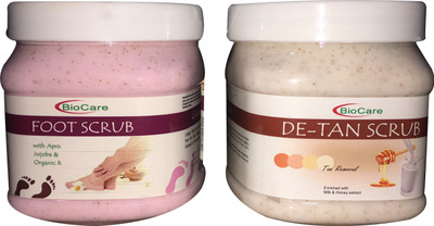 BIOCARE FOOT SCRUB AND DE-TAN (PACK OF 2) Scrub(1000 ml)