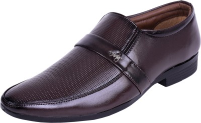 somugi Brown Slip on Formal Shoes for Men Slip On For Men(Brown)