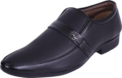 somugi Black Slip on Formal Shoes for Men Slip On For Men(Black)