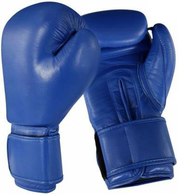 Ankaro Men Blue Leather Boxing Gloves (Size-large) Boxing Gloves(Blue)