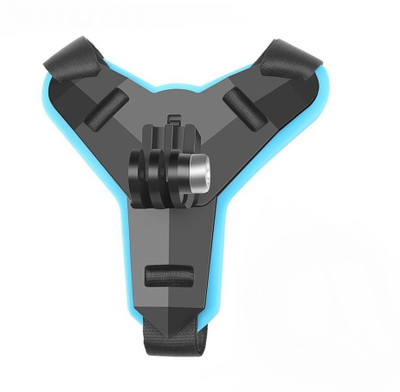 SHOPEE Camera Motorcycle Helmet Chin Mount for GoPro 9 Black, 8,7,6, 5 Session, Insta360 One R and Other Similar Action Camera Strap(Black)