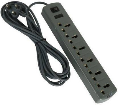 D-DEVOX 6+1 EXTENSION BOARD 3mtr long wire extension board with 6 socket plus 1 switch 6AMP 6 Socket Extension Boards 6  Socket Extension Boards(Black, 3.5 m)