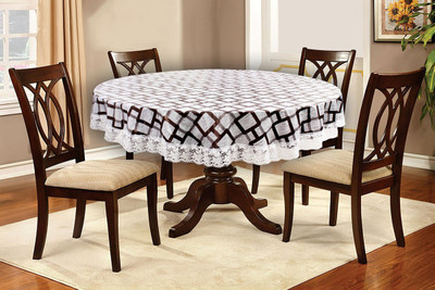 The Furnishing Tree Lattice 4 Seater Table Cover(Grey, PVC)