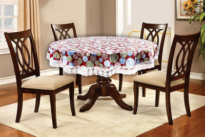 The Furnishing Tree Abstract 4 Seater Table Cover(Multicolor, PVC)