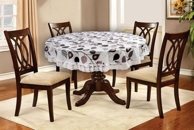 The Furnishing Tree Printed 4 Seater Table Cover(Grey, PVC)