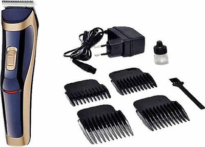 Geemy GM-6005 Trimmer 45 min  Runtime 4 Length Settings(Blue)