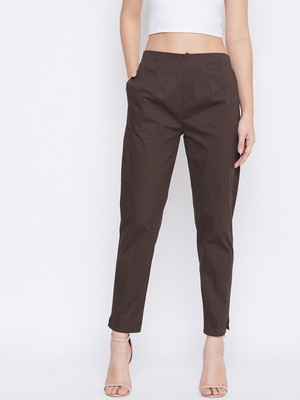 Q-Rious Regular Fit Women Maroon Trousers