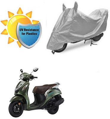 RPSENTTERPR Waterproof Two Wheeler Cover for Yamaha(Fascino, Silver)