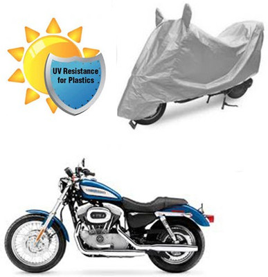 saanvi Waterproof Two Wheeler Cover for Harley Davidson(XL 883, Silver)