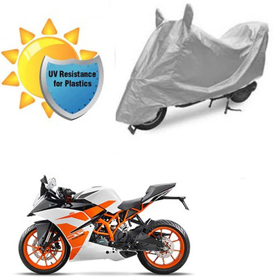 RPSENTTERPR Waterproof Two Wheeler Cover for KTM(Duke 200, Silver)