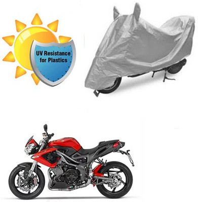 saanvi Waterproof Two Wheeler Cover for DSK Benelli(TNT R, Silver)