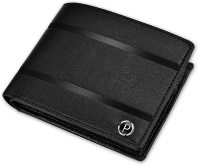 PIRASO Men Black Artificial Leather Wallet(6 Card Slots)