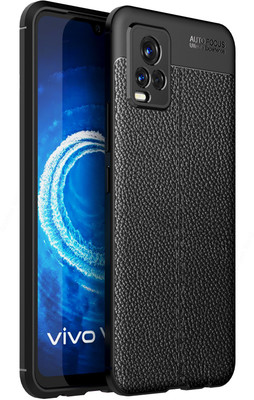 Golden Sand Back Cover for Vivo V20(Black, Shock Proof)