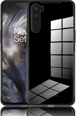 CASE CREATION Back Cover for Oneplus NORD , Hard Back Case Easy to Grip Shock Proof Glass Case, Black(Black, Dual Protection, Pack of: 1)