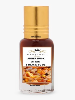 Menjewell Fragrances Amber Musk Long Lasting (Natural Itar/Attar/Perfume) 5ML Floral Attar(Amber)