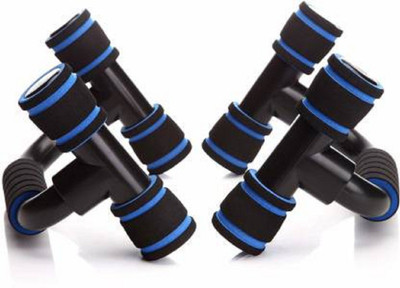 VATSMART Pushup Handle with Cushioned Foam Grip Portable Pushup Stands for Home Workout Push-up Bar(Black, Blue)