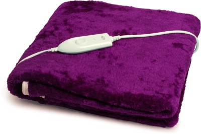 Expressions Solid Single Electric Blanket for  Heavy Winter(Polyester, Purple)