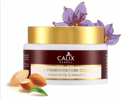 calix Herbal De-Pigmentation Cream with Saffron & Chamomile Extract Anti Pigmentation Skin Lightening Formula, 50g(50 g)