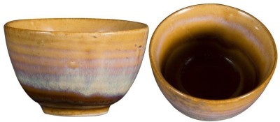 caffeine Ceramic Dessert Bowl Handmade Brown Studio(Pack of 2, Brown)
